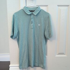 Travis Mathew Aqua Polo Shirt